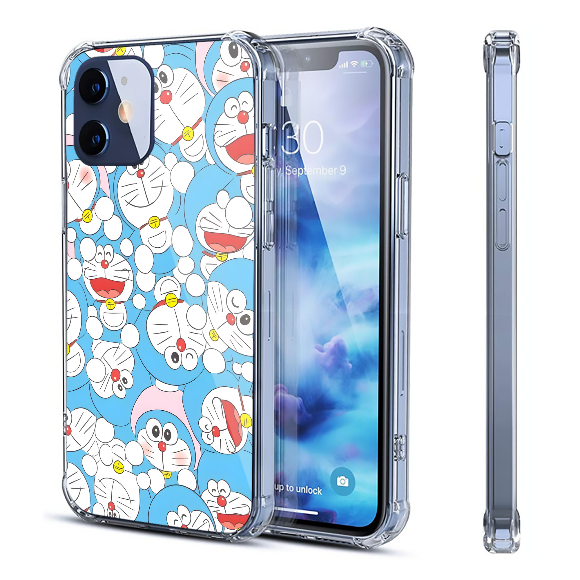（画像用） ドラえもん Doraemon 【iPhone 12シリーズ対応】透明スマホケース（クリアソフトケース）